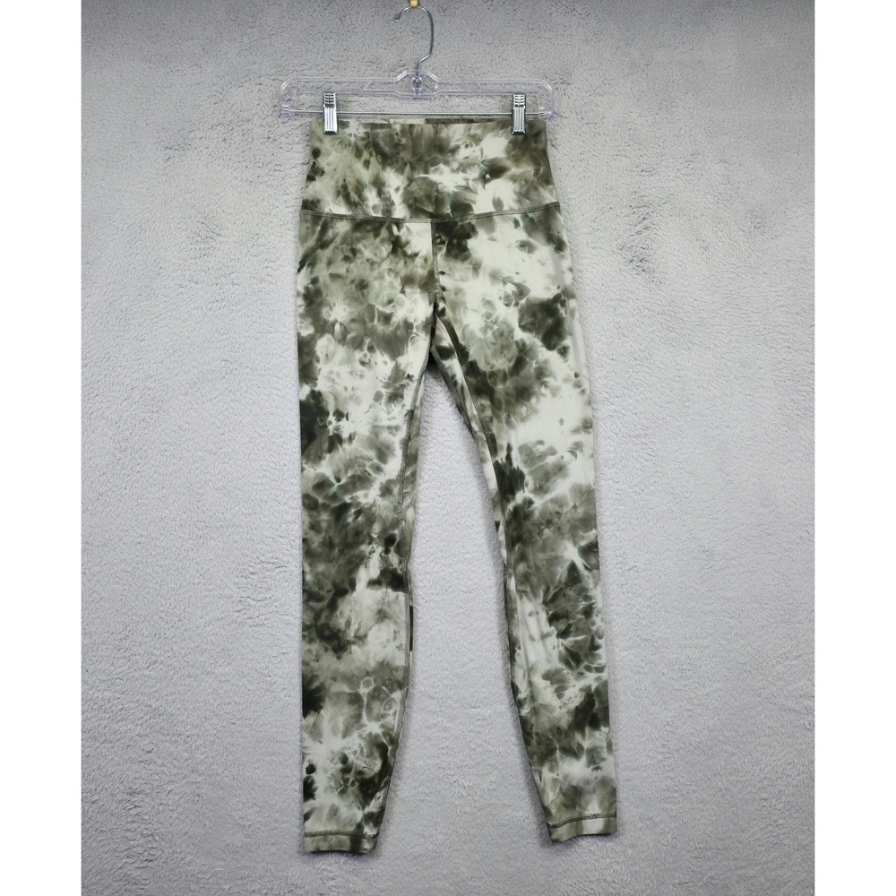Lululemon Align Pants Leggings Womens 6 Diamond Dye 19 High Rise Sage Green Yoga
